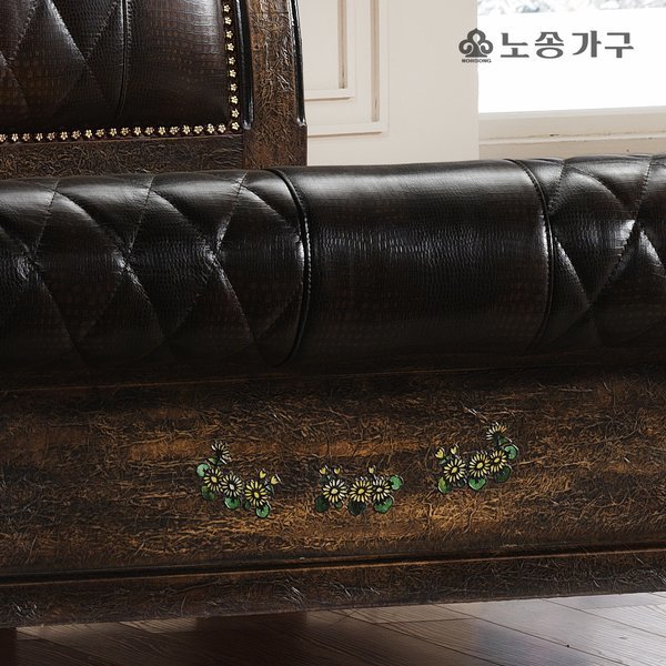 궁 오렌지 황토 흙침대 퀸 Q