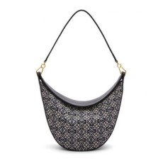 LOEWE Luna Shoulder Bag Anagram Jacquard Navy/Black108695