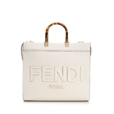FENDI 로고 프린팅 레더 선샤인백